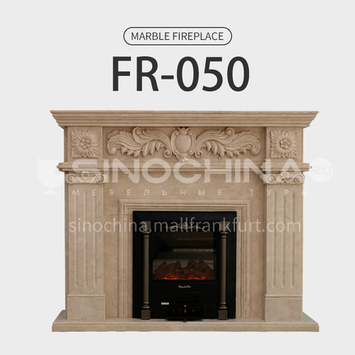 Natural stone European classical style fireplace FR-050